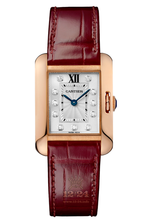 Cartier Tank Watch WJTA0007 30 mm Pink gold Case Silver Dial