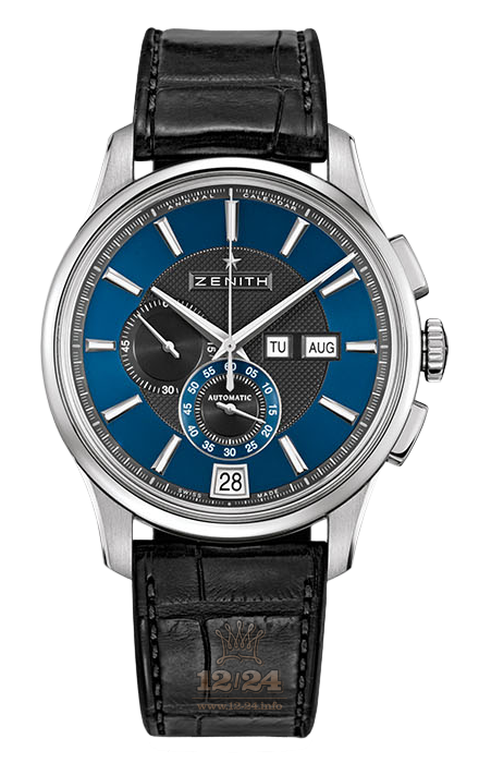 Zenith El Primero Watch 03.2070.4054/22.C708 42 mm Stainless steel Case Black Dark blue Dial