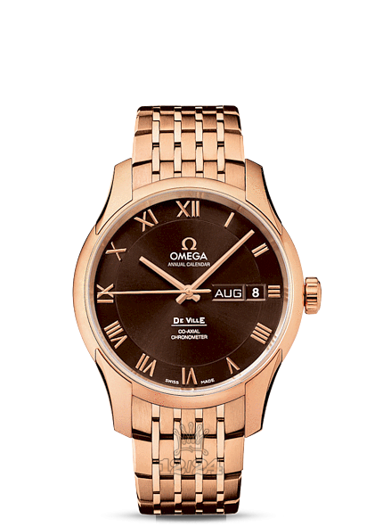 Omega De Ville Watch 431.50.41.22.13.001 41 mm Pink gold Case Brown (chocolate) Dial