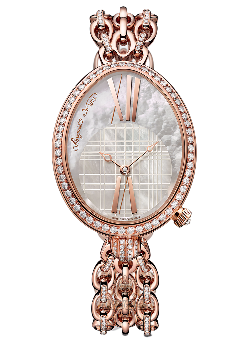 Breguet Reine de Naples Watch 8965BR/5W/J53 DDD0 43 mm Pink gold Case White Silver Dial