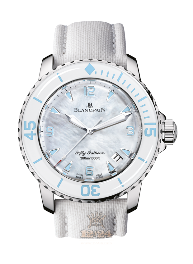 Blancpain Fifty Fathoms Watch 5015A-1144-52A 45 mm Stainless steel Case White Dial