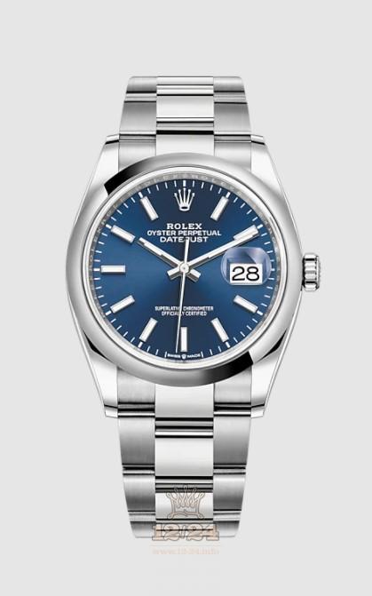 Rolex Datejust Watch 126200-0006 36 mm Stainless steel Case Dark blue Dial
