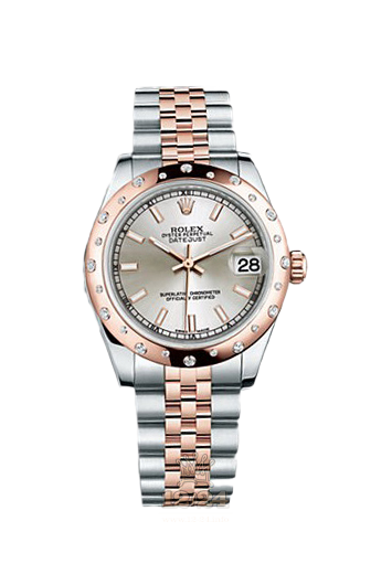 Rolex Datejust Watch 178341-0022 31 mm Steel / Pink gold Case Silver Dial