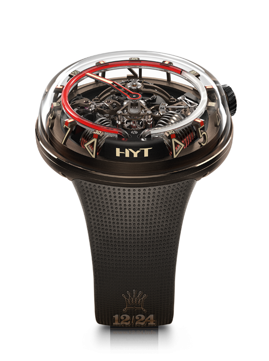 HYT H20 Watch 251-AD-463-RF-RU 51 mm Stainless steel DLC coating Case Gray Brown (chocolate) Dial