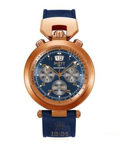 Bovet Sportster Watch SP0473 46 mm Pink gold Case Dark blue Dial