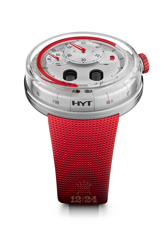 HYT H0 Watch 048-AC-95-RF-RU 49 mm Stainless steel Case Silver Dial