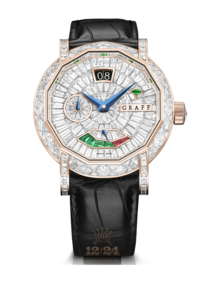 Graff GraffStar Watch GS45PGDD1 45 mm Pink gold Case Silver Dial