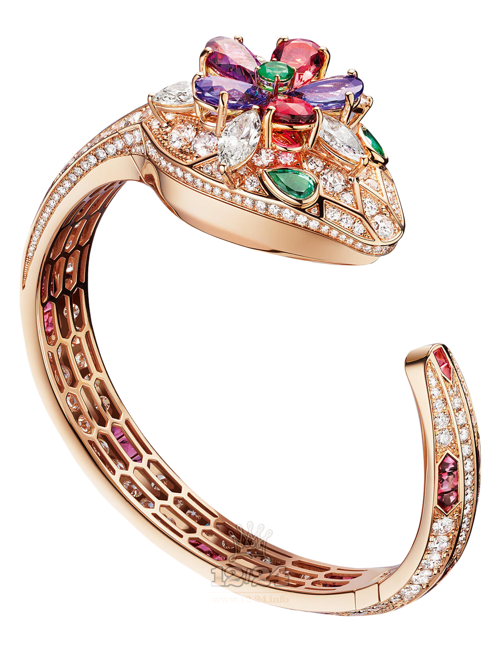Bvlgari Serpenti Watch 102823 SPP36 36 mm Pink gold Case Golden Pink Dial