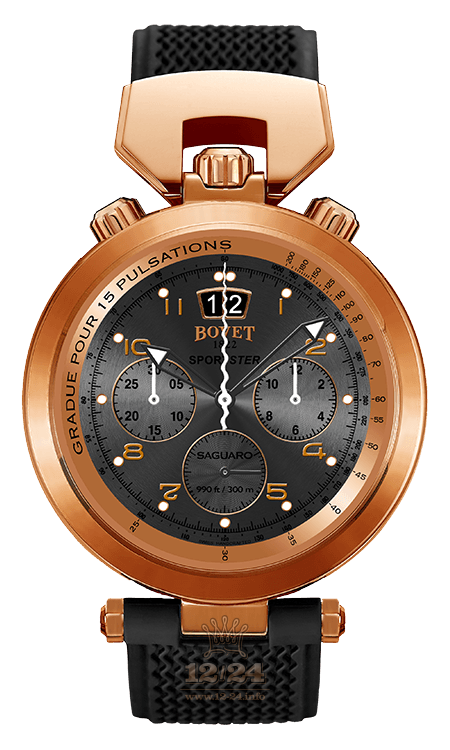 Bovet Sportster Watch SP0433-MA 46 mm Pink gold Case Gray Dial