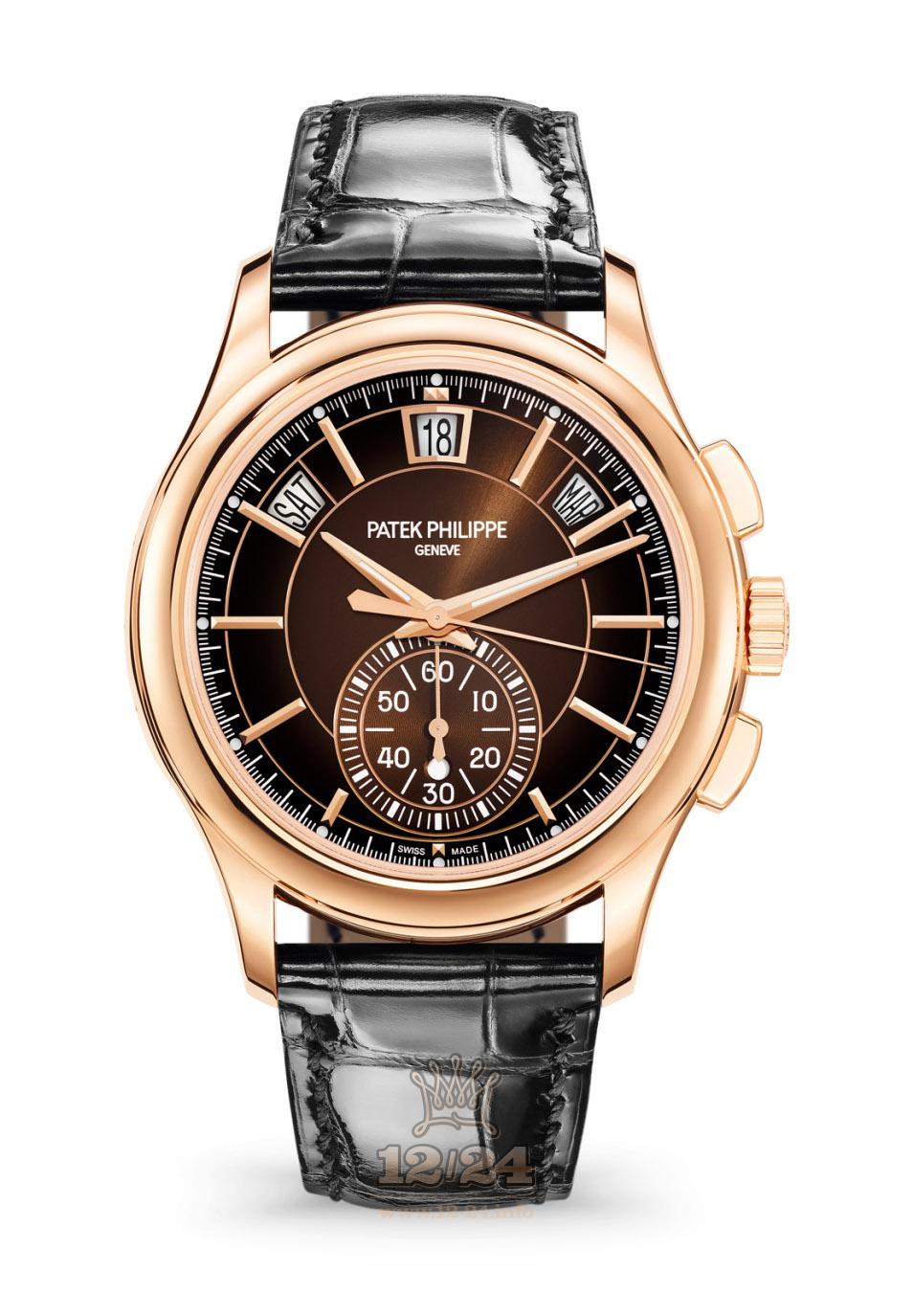 Patek Philippe Grand Complications Watch 5905R-001 Pink gold Case Black Brown (chocolate) Dial