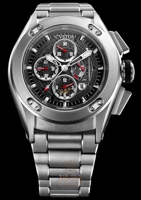 Cvstos Challenge-R Watch CR C SSSB Stainless steel Case Black Silver Dial
