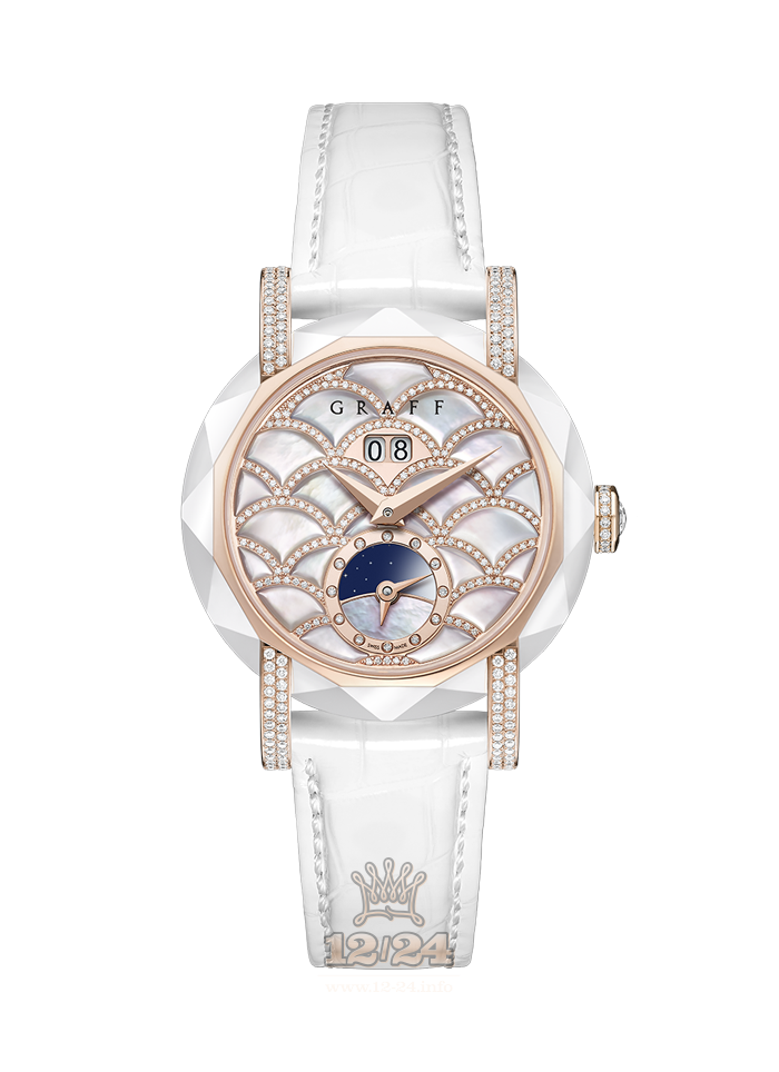 Graff GraffStar Watch GSA38WCPGW 38 mm Pink gold Case White Dial