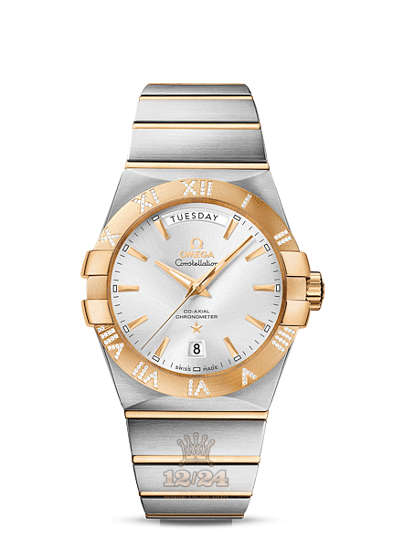 Omega Constellation Watch 123.25.38.22.02.002 38 mm Steel / Yellow gold Case Silver Dial