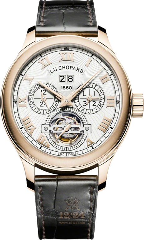 Chopard L.U.C Watch 161925-5001 46 mm Pink gold Case Silver Dial