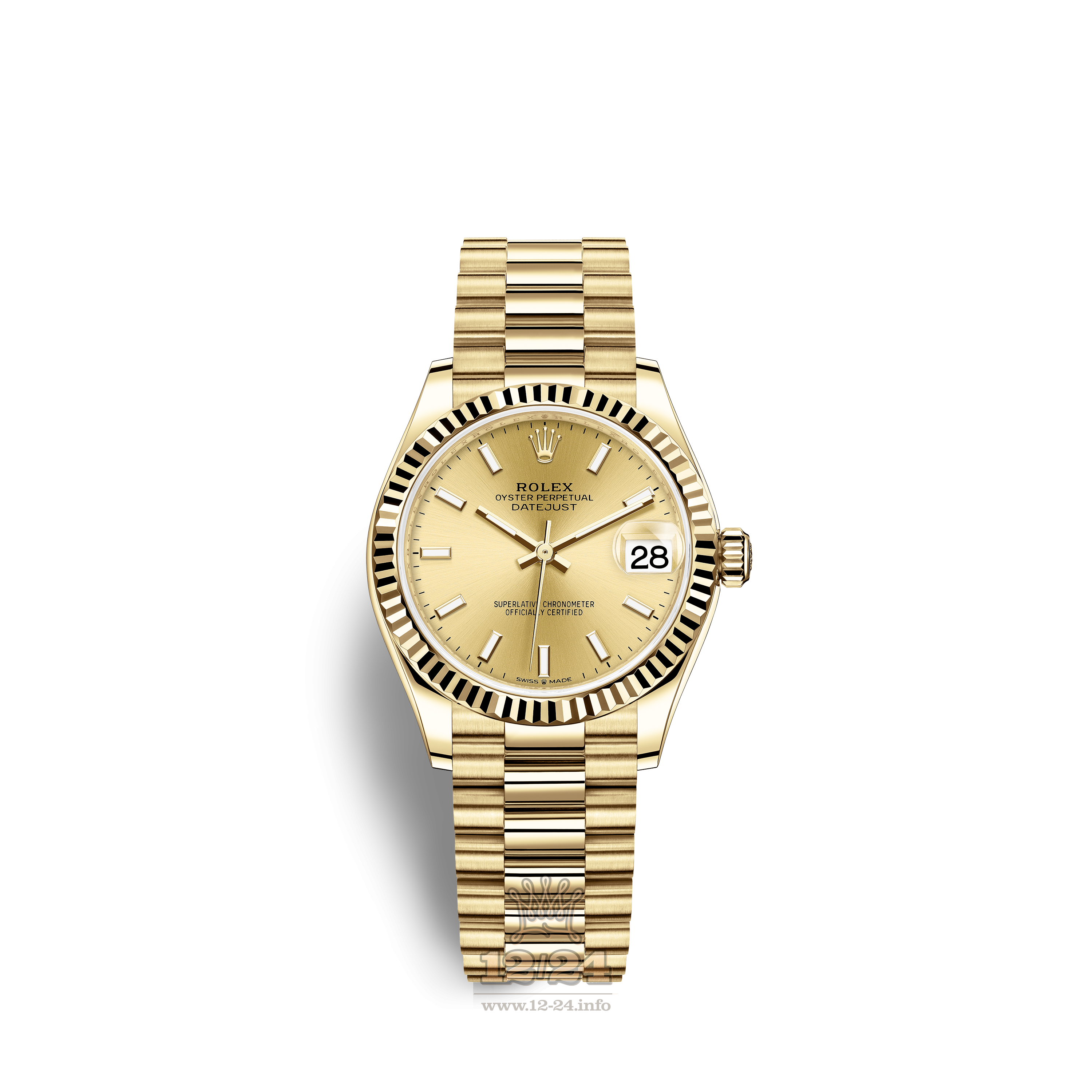 Rolex Datejust Watch 278278-0040 31 mm Yellow gold Case Yellow Dial