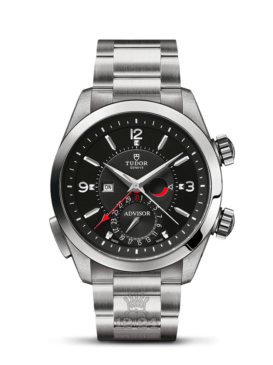 Tudor Advisor Watch M79620TN-0005 42 mm Stainless steel Titanium Case Black Dial
