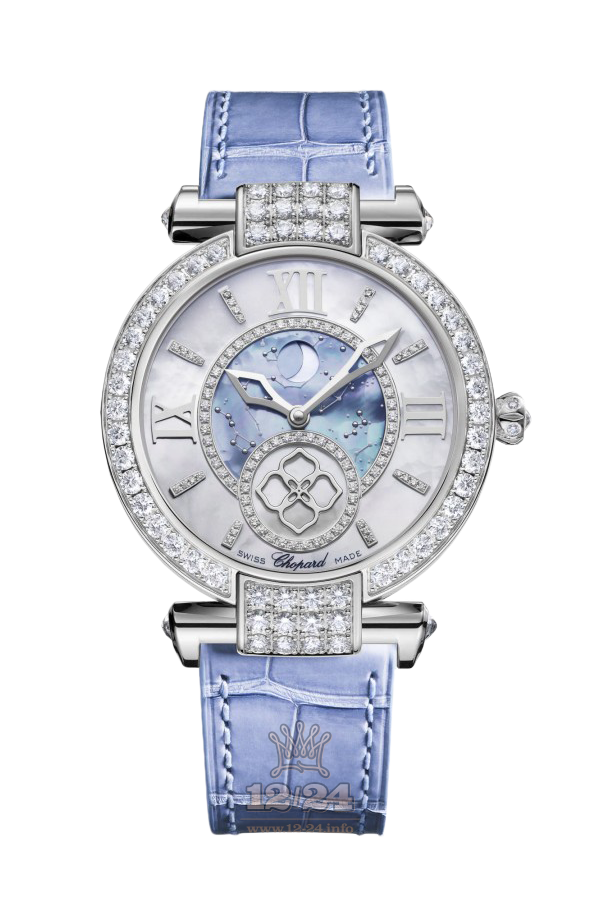 Chopard Imperiale Watch 384246-1001 36 mm White gold Case Silver Dark blue Dial