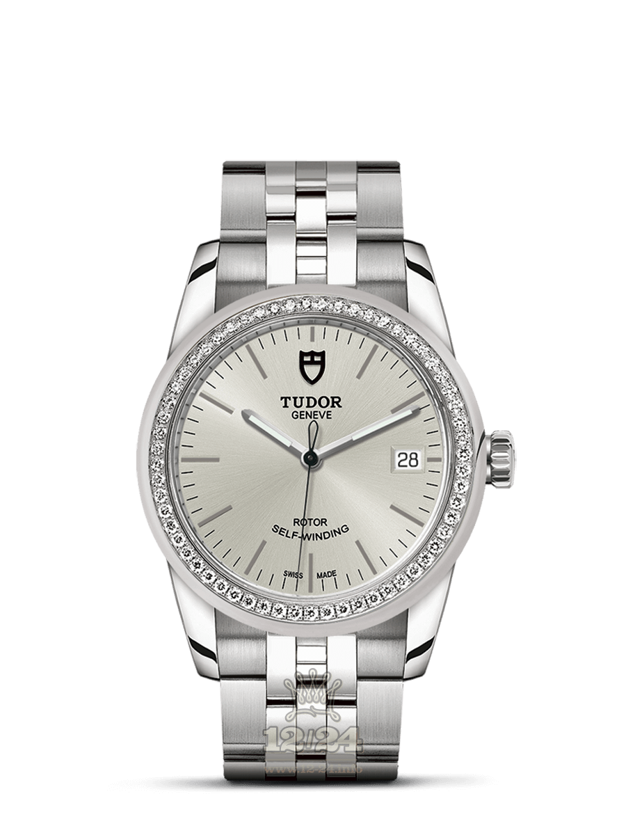 Tudor Glamour Watch M55020-0004 36 mm Stainless steel Case Silver Dial
