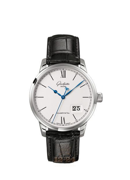 Glashutte Senator Watch 1-36-03-01-02-01 40 mm Stainless steel Case White Dial