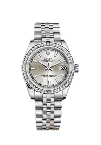 Rolex Datejust Watch 178384-0051 31 mm Steel / White gold Case Silver Dial