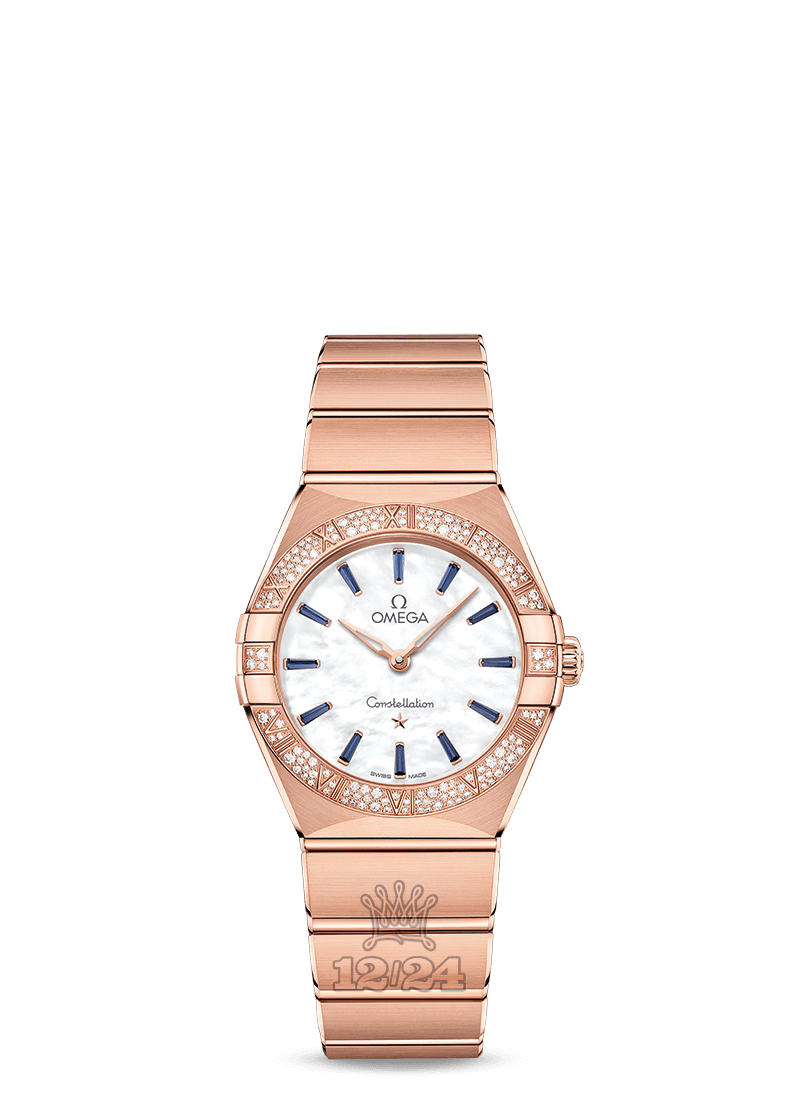 Omega Constellation Watch 131.55.28.60.55.007 28 mm Pink gold Case White Dial