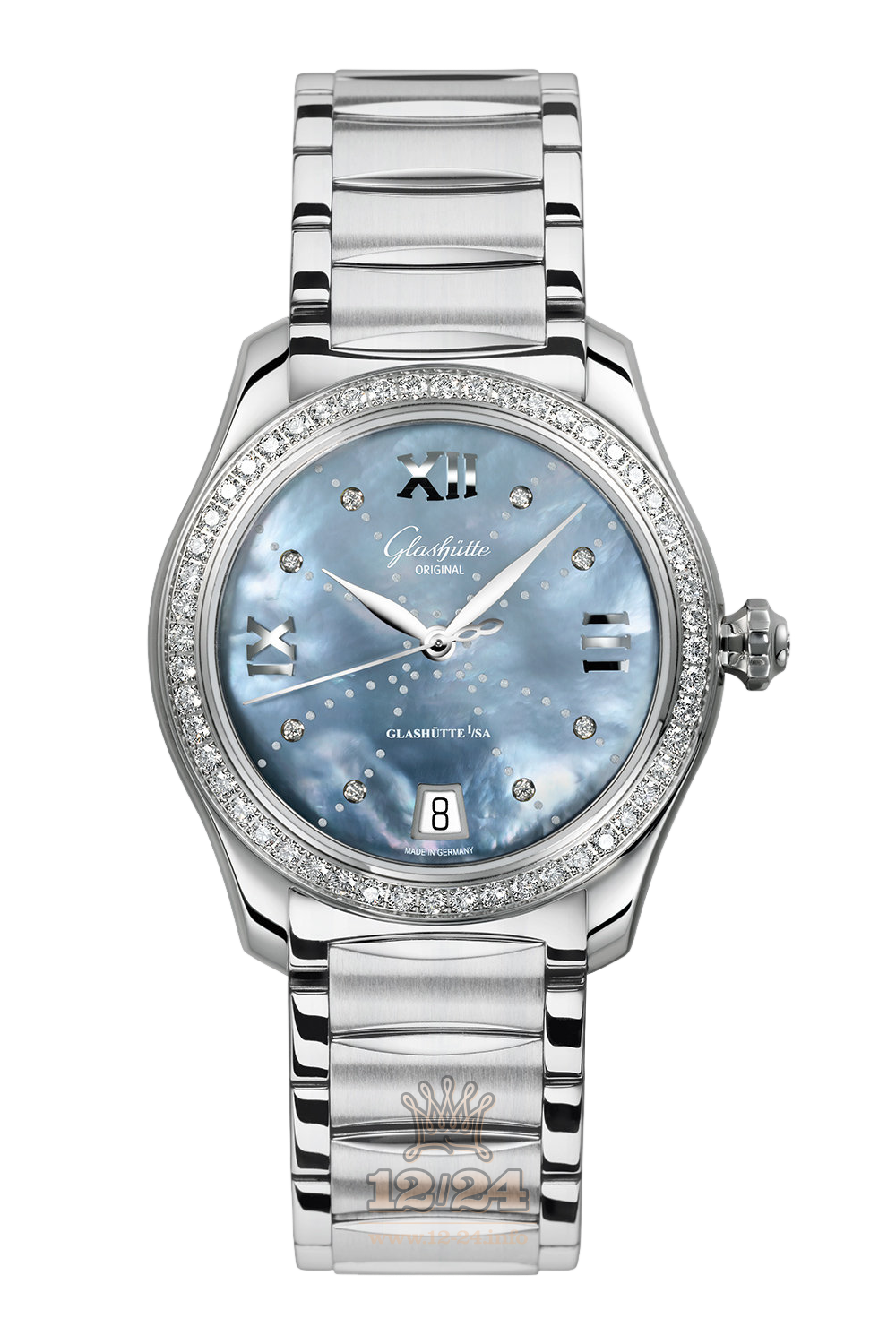 Glashutte Ladies Watch 1-39-22-11-22-34 36 mm Stainless steel Case Dark blue Dial