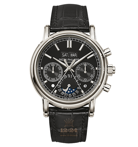 Patek Philippe Grand Complications Watch 5204P-011 40 mm Platinum Case Black Dial