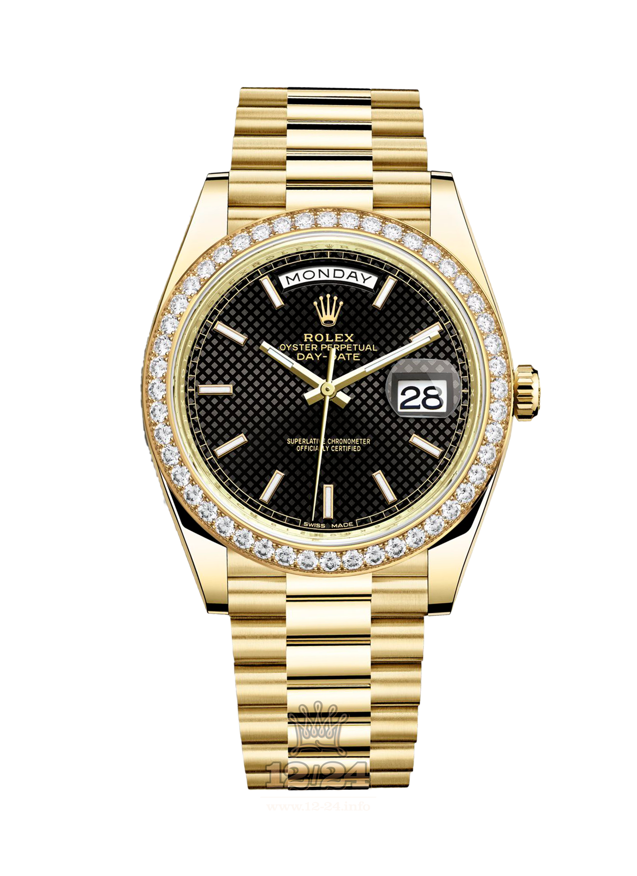 Rolex Day-Date Watch 228348rbr-0004 40 mm Yellow gold Case Black Dial