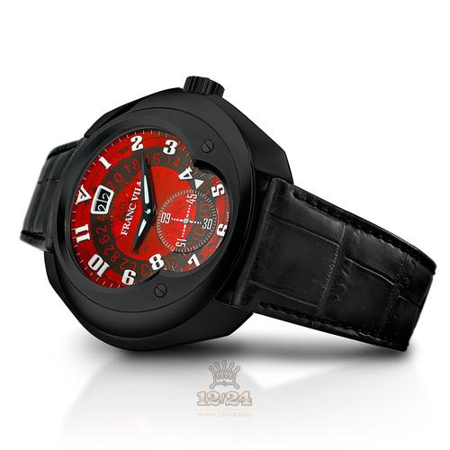 Franc Vila Neo Alta Watch 61N.BTi.003 49 mm Titanium DLC coating Case Red Dial