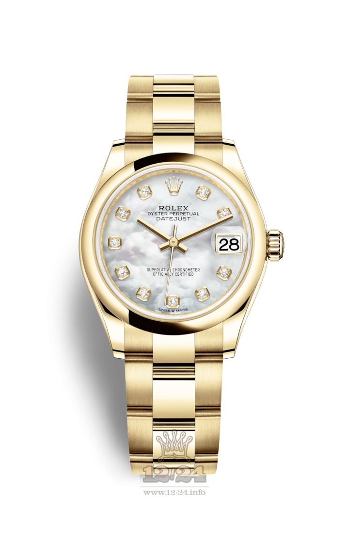 Rolex Datejust Watch 278248-0015 31 mm Yellow gold Case White Dial