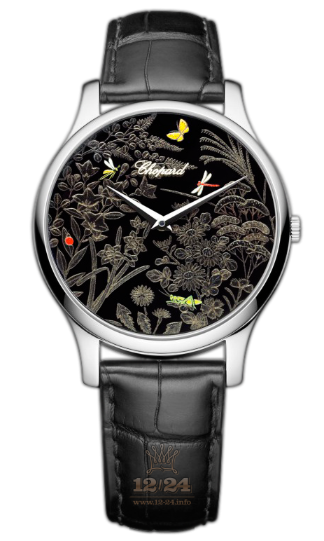 Chopard L.U.C Watch 161902-1021 40 mm White gold Case Black Painted Dial