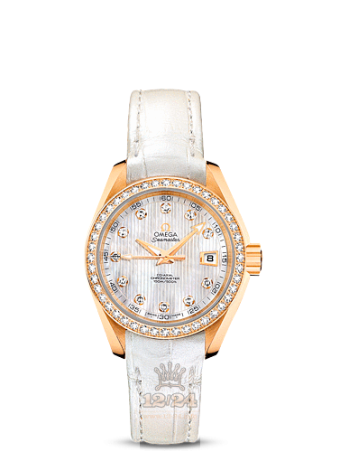 Omega Aqua Terra 150 M Watch 231.58.30.20.55.002 30 mm Yellow gold Case White Dial