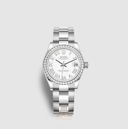 Rolex Datejust Watch 278384rbr-0013 31 mm Stainless steel White gold Case White Dial