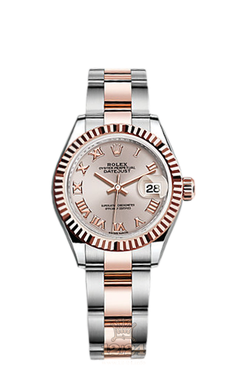 Rolex Lady-Datejust Watch 279171-0006 28 mm Steel / Pink gold Case Golden Dial