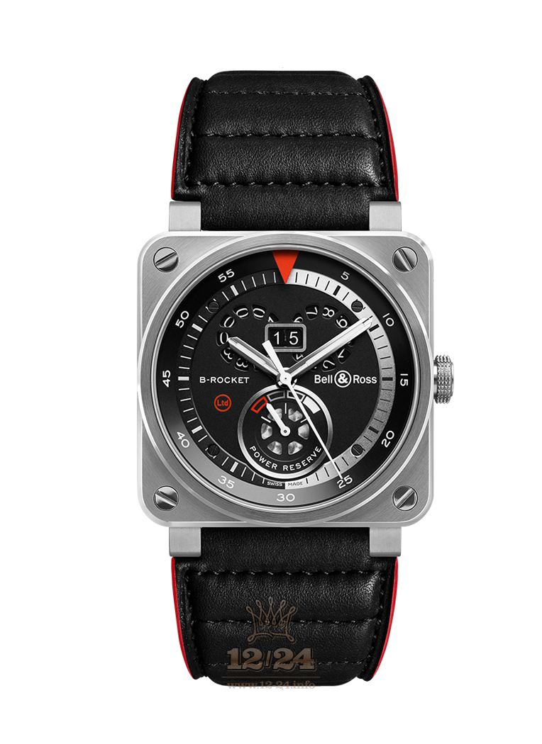 Bell & Ross Instruments Watch BR0390-B-ROCKET 42 mm Stainless steel Case Black Dial