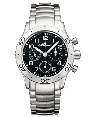 Breguet Type XX / Type XXI Watch 3800ST/92/SW9 39 mm Stainless steel Case Black Dial