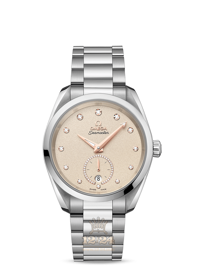 Omega Seamaster Watch 220.10.38.20.59.001 38 mm Stainless steel Case Golden Dial