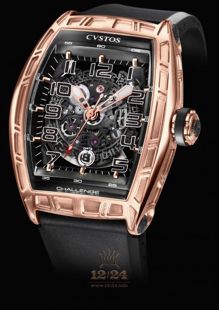 Cvstos Challenge Watch Challenge Jet-Liner SL Red Gold 54 mm Pink gold Case Black Dial