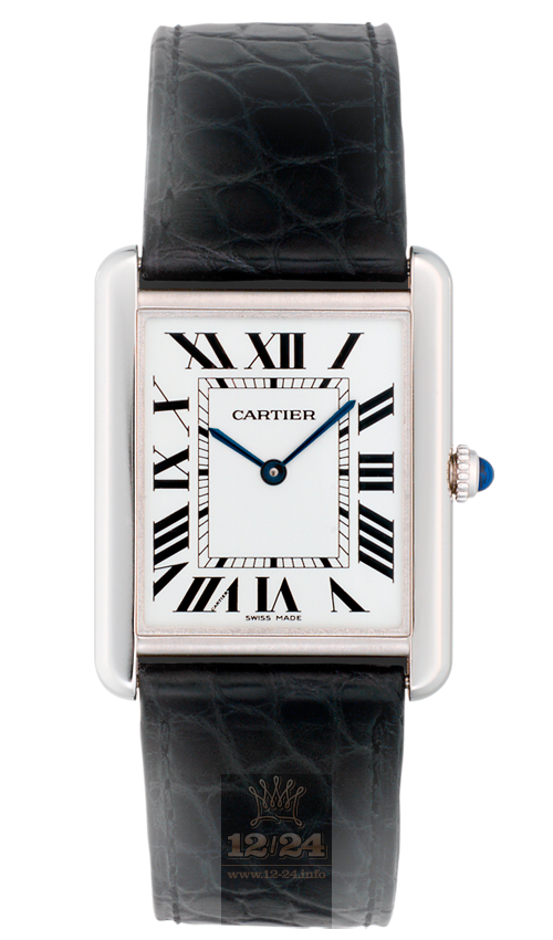 Cartier Tank Watch W5200003 35 mm Stainless steel Case Silver Dial