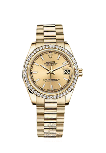 Rolex Datejust Watch 178288-0046 31 mm Yellow gold Case Golden Dial