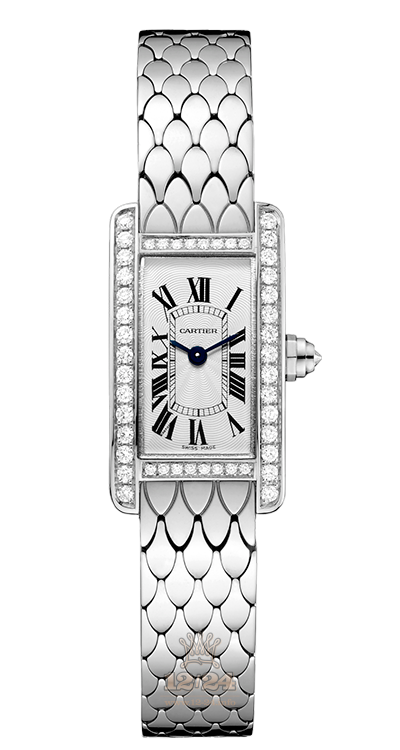 Cartier Tank Watch WB710013 27 mm White gold Case Silver Dial