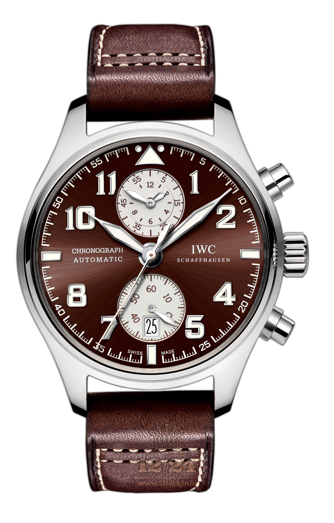 IWC Pilot s Watches Watch IW387806 43 mm Stainless steel Case Brown (chocolate) Dial