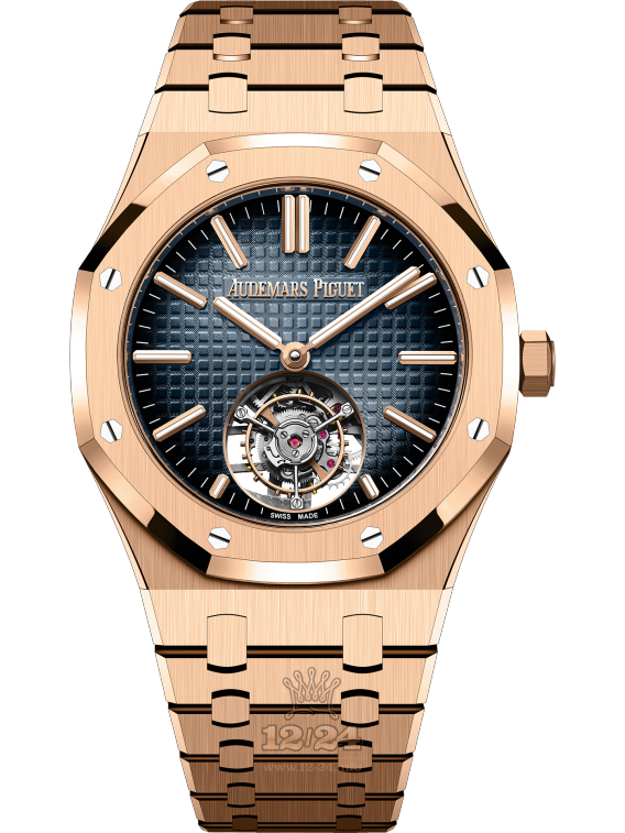 Audemars Piguet Royal Oak Watch 26730OR.OO.1320OR.01 41 mm Pink gold Case Dark blue Dial