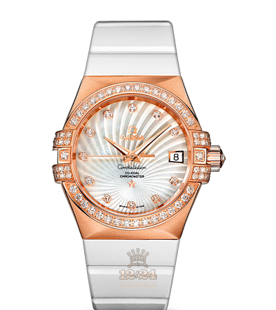Omega Constellation Watch 123.57.35.20.55.001 35 mm Pink gold Case White Dial