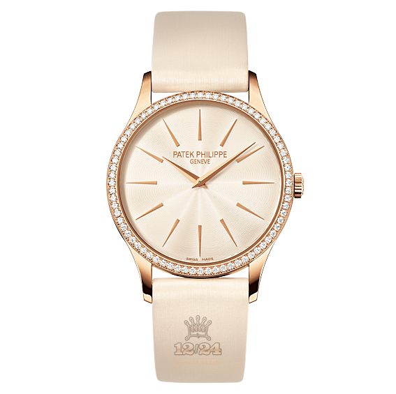 Patek Philippe Calatrava Watch 4897R-010 33 mm Pink gold Case Beige Dial