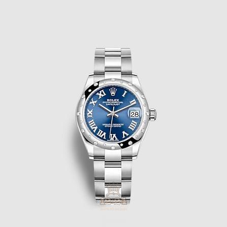 Rolex Datejust Watch 278344rbr-0035 31 mm Stainless steel White gold Case Dark blue Dial