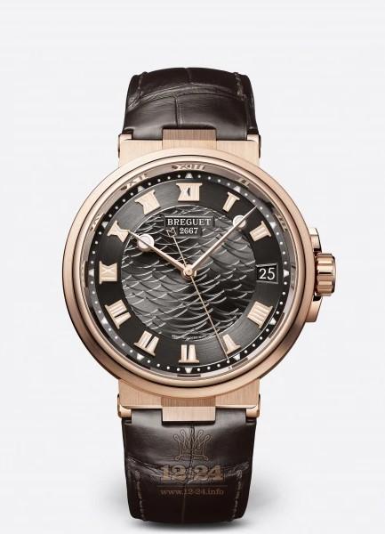 Breguet Marine Watch 5517BR/G3/9ZU 40 mm Pink gold Case Black Dial