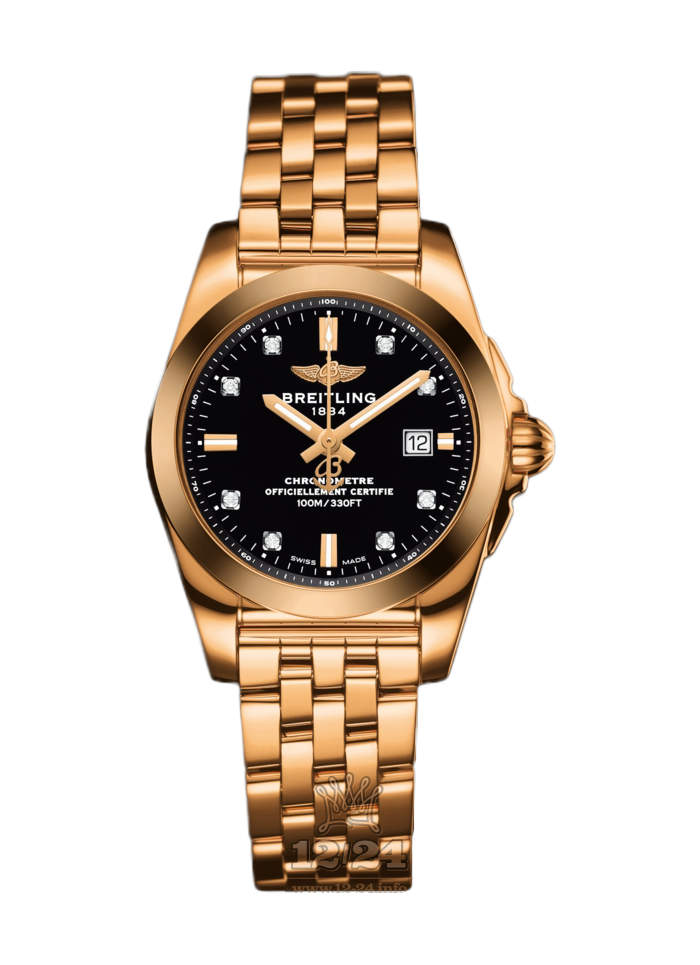 Breitling Galactic Watch H7234812|BE86|791H 29 mm Pink gold Case Black Dial