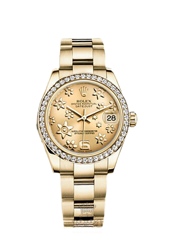 Rolex Datejust Watch 178288-0086 31 mm Yellow gold Case Golden Dial