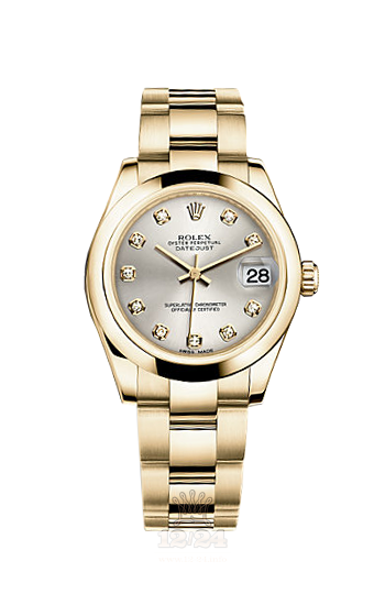 Rolex Datejust Watch 178248-0054 31 mm Yellow gold Case Silver Dial